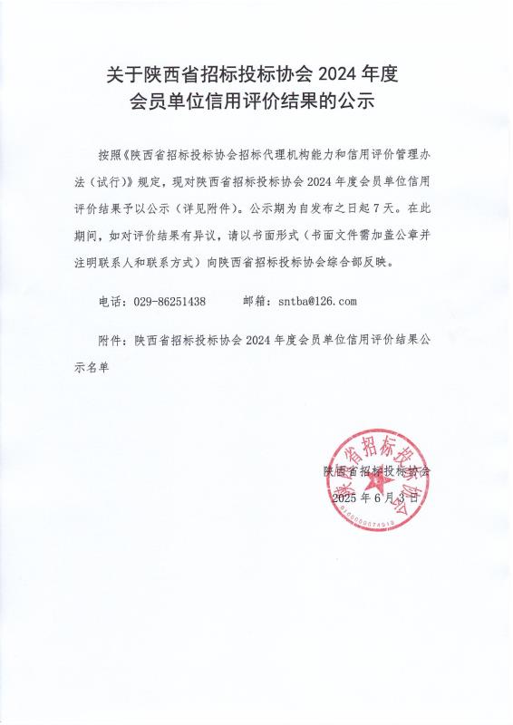 陕西省招标投标协会2024年度会员单位信用评价.jpg