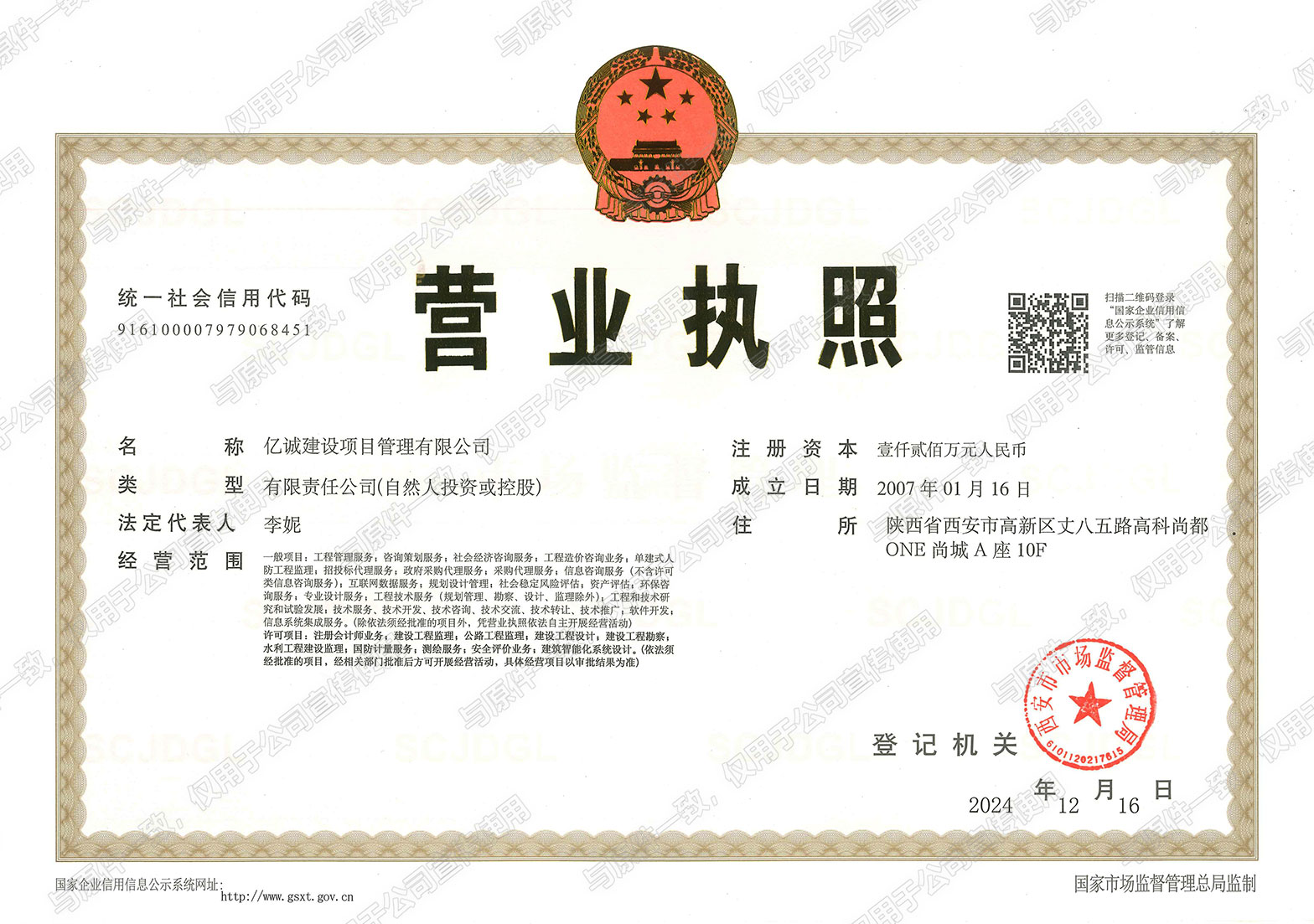 企业营业执照